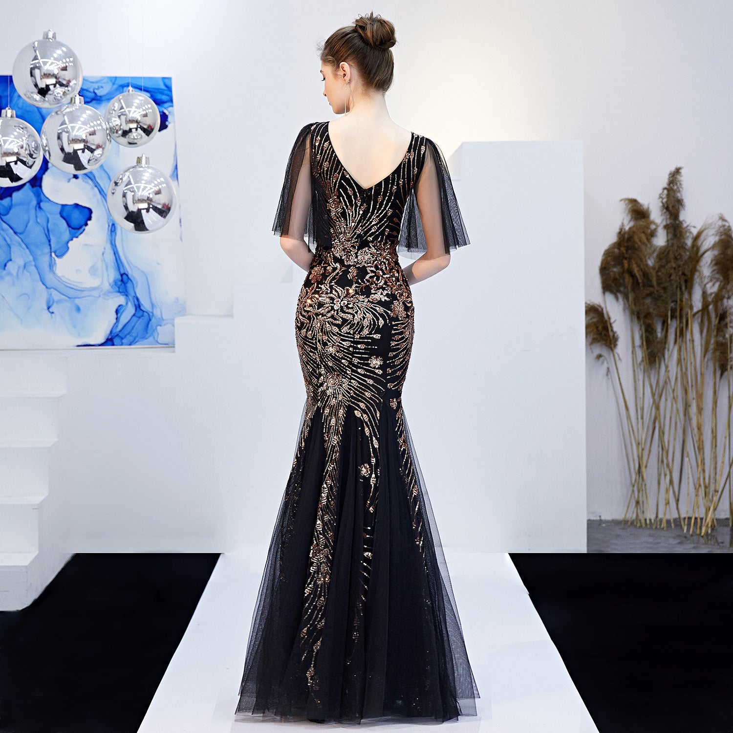 Thalina-16272-Slim Fishtail Formal Dress