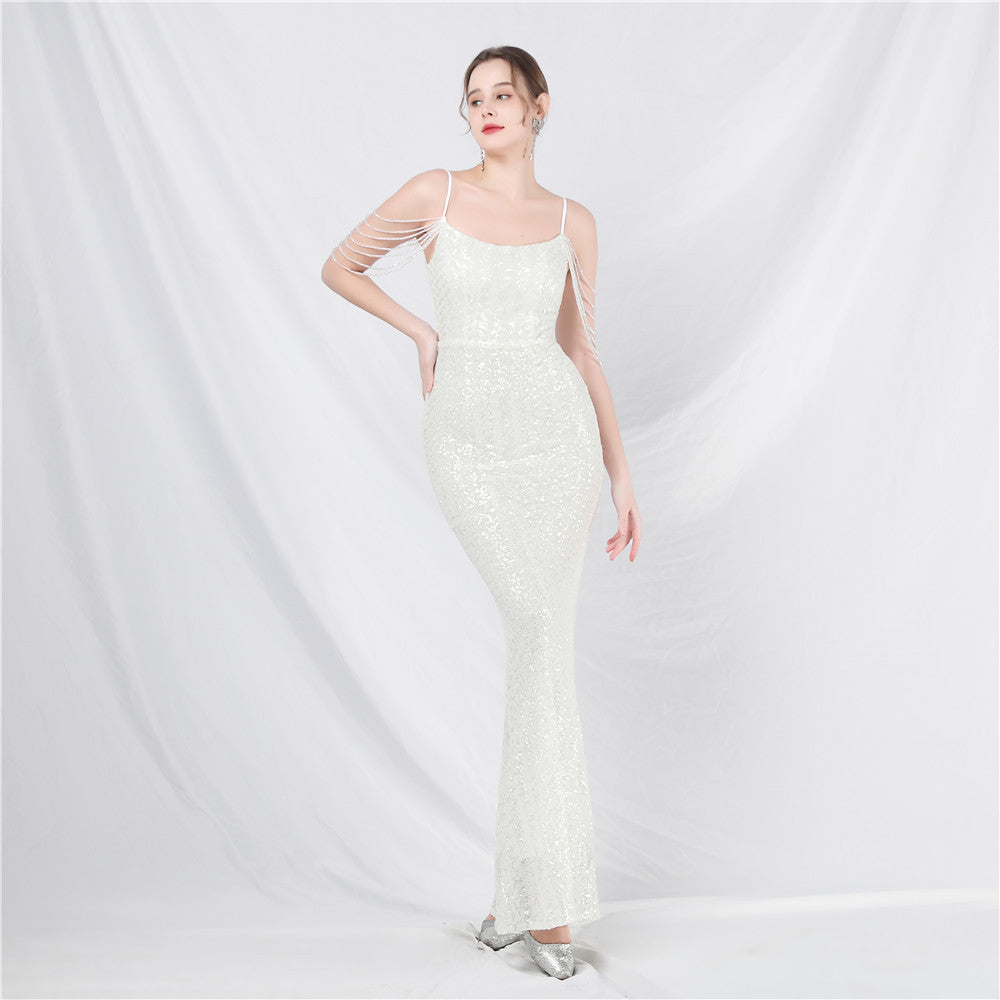 Illusion Beaded Formal Dress