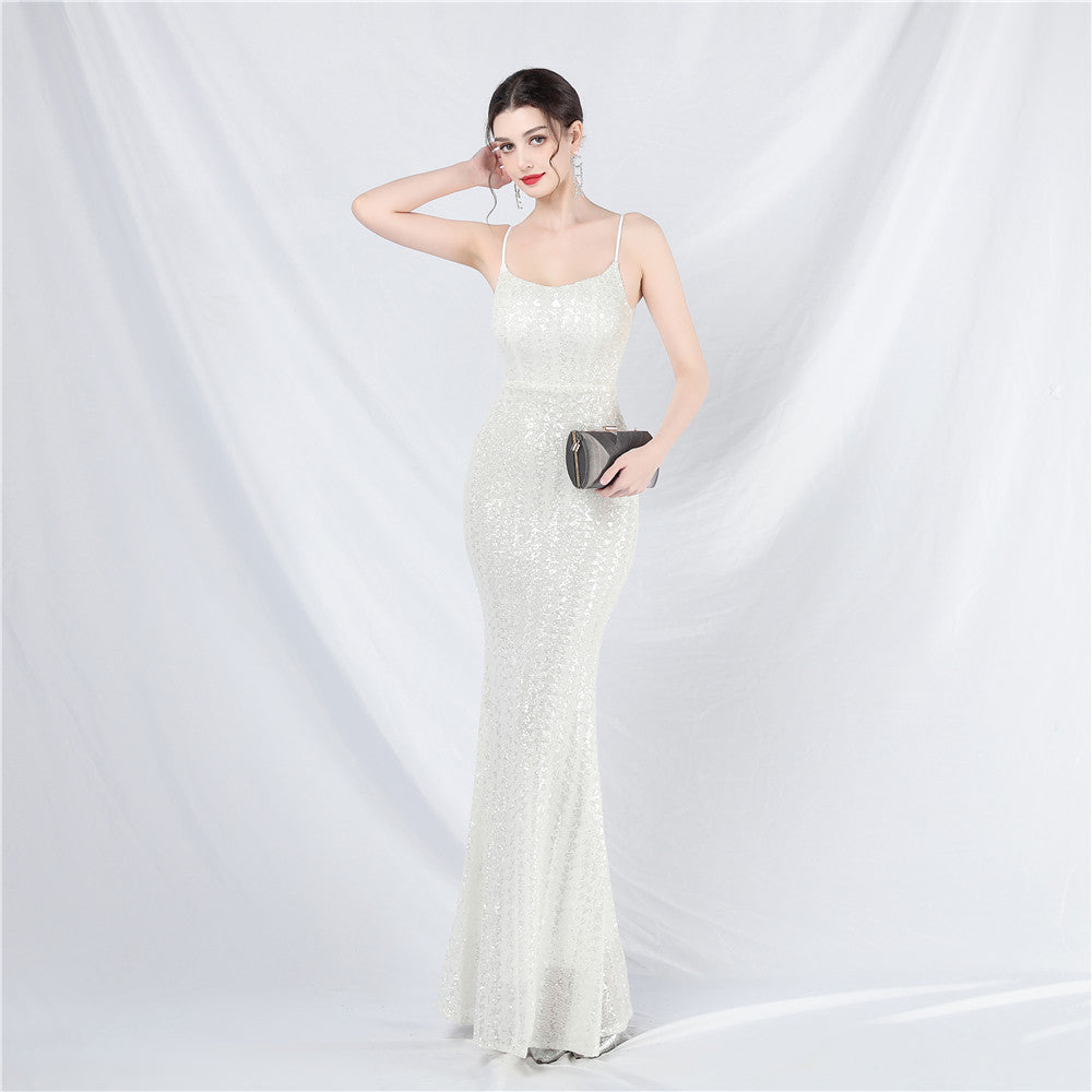 High-End Illusion Beaded Halter Formal Dresses