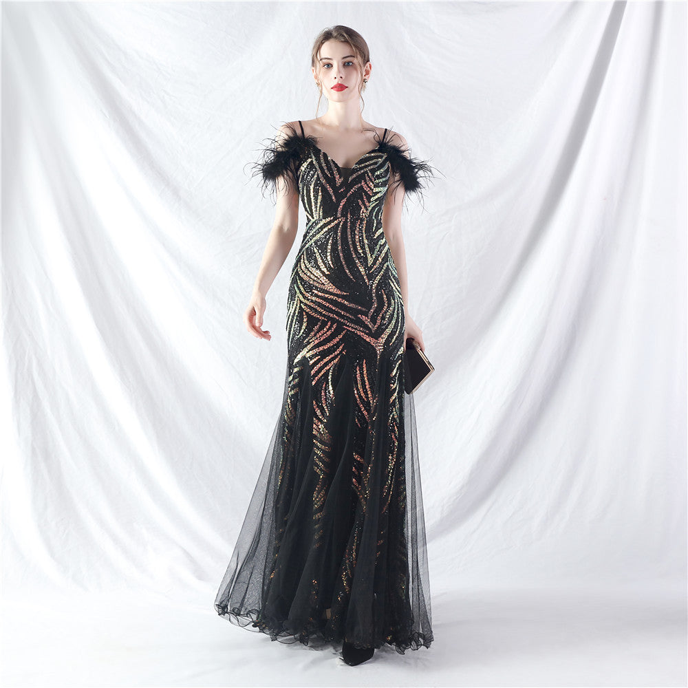 Beaded Patchwork Mesh Formal Dress WL Bridal & Gown Beaded Patchwork Mesh Formal Dress WL Bridal & Gown