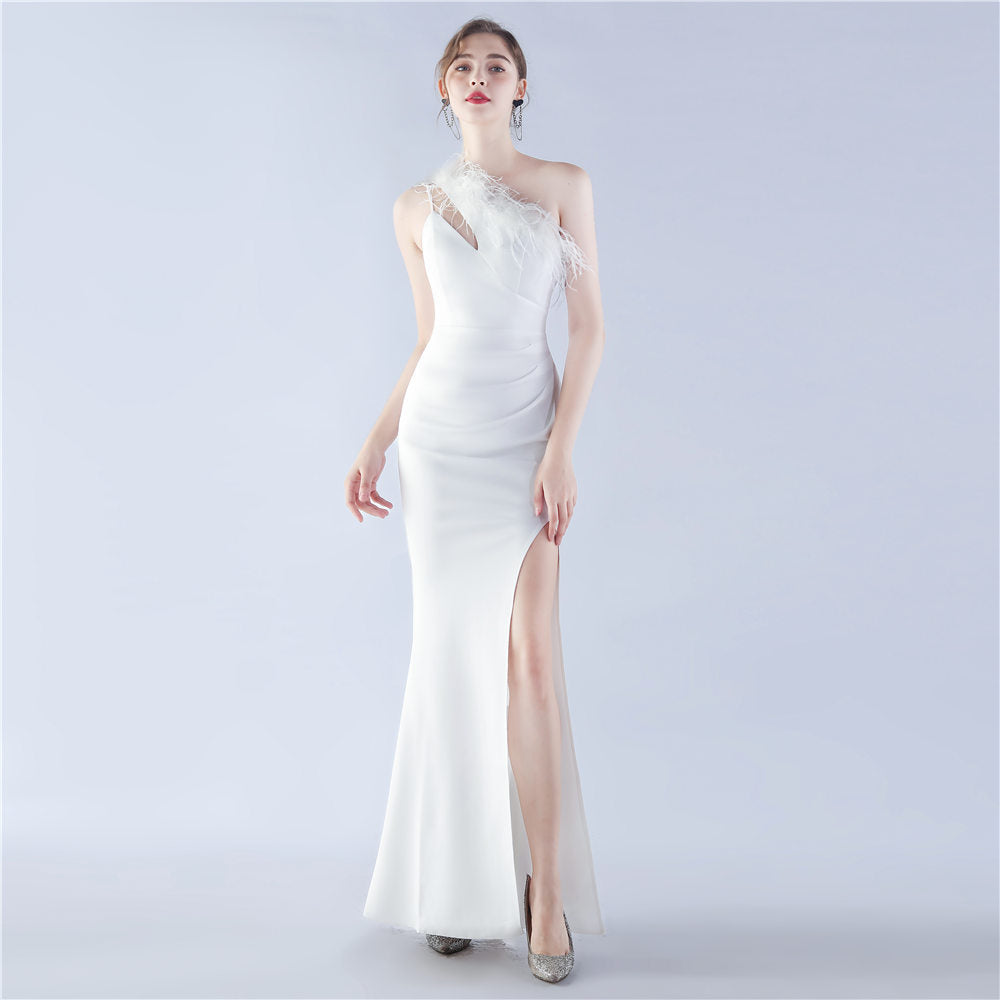 strich Satin Long Formal Dress