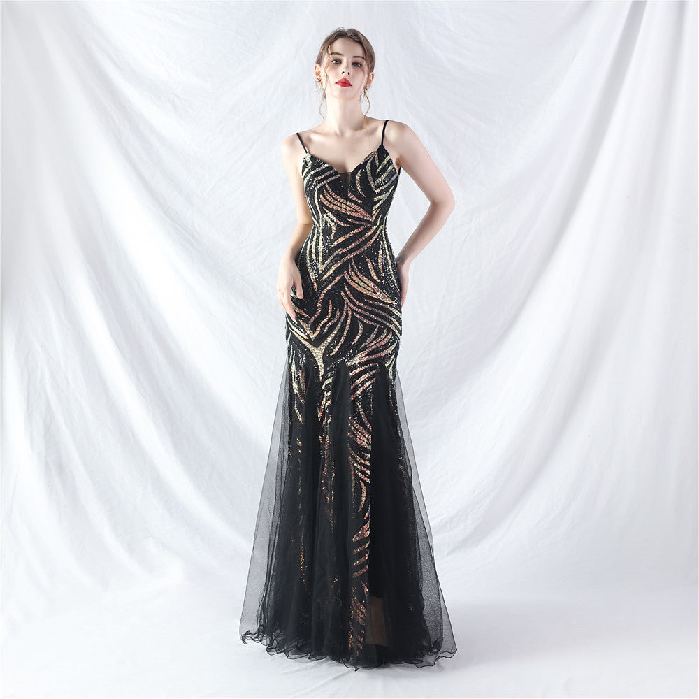 Beaded Patchwork Mesh Halter Formal Dresses WL Bridal & Gown Beaded Patchwork Mesh Halter Formal Dresses WL Bridal & Gown