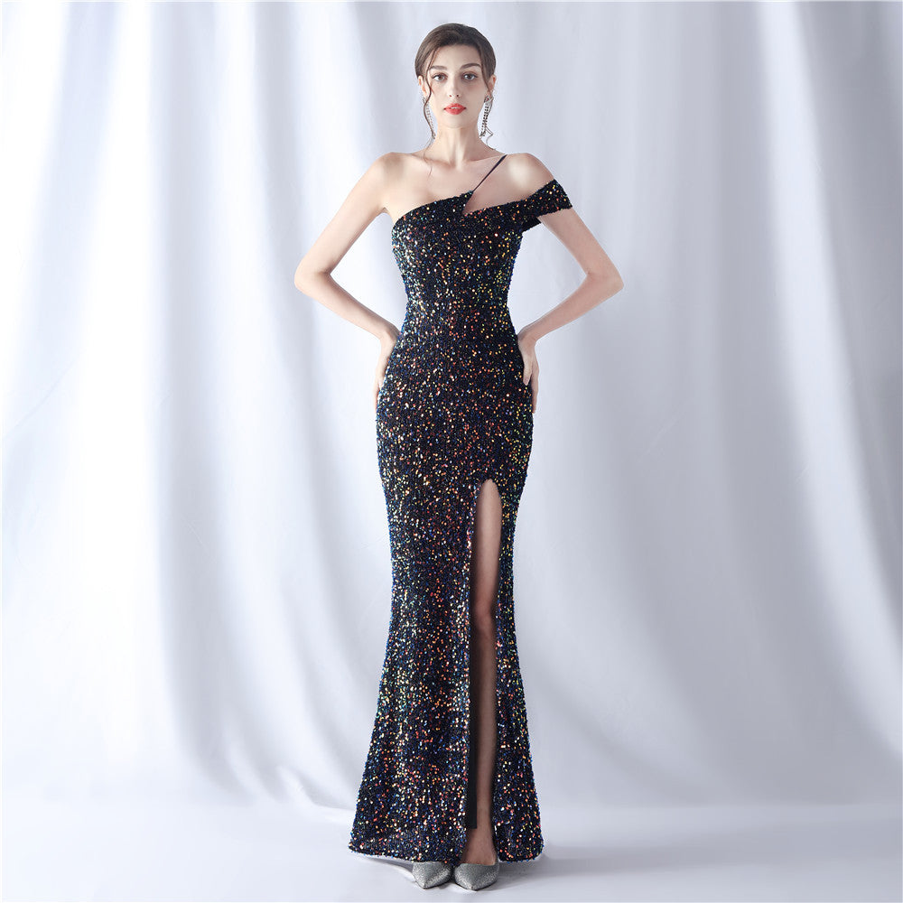 Highly Crafted Colourful Beaded Formal Dress
