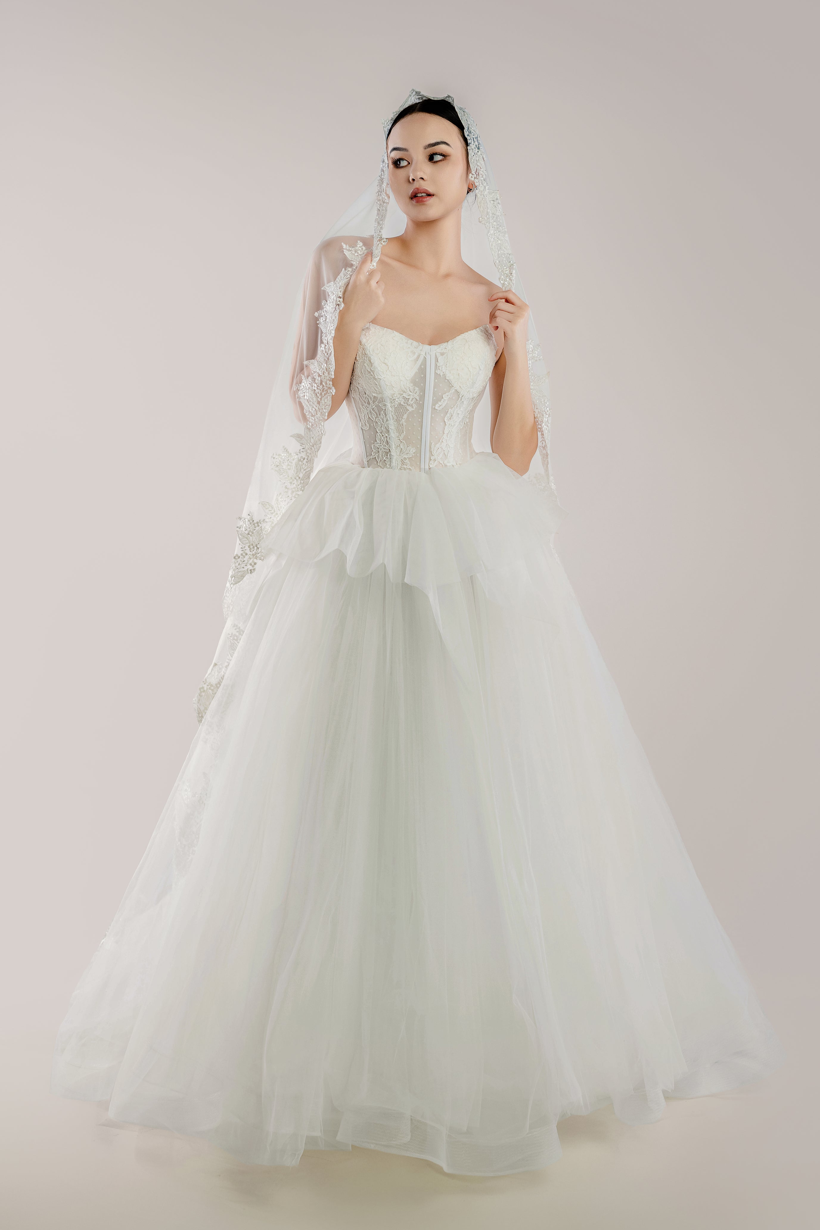 Ball-Gown Wedding Dress with Boned Corset Formal Dress