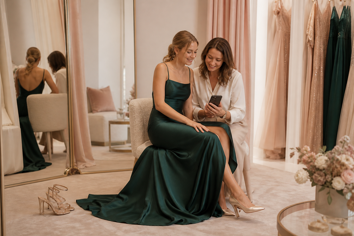 A school formal dress fitting with room to sit walk and dance