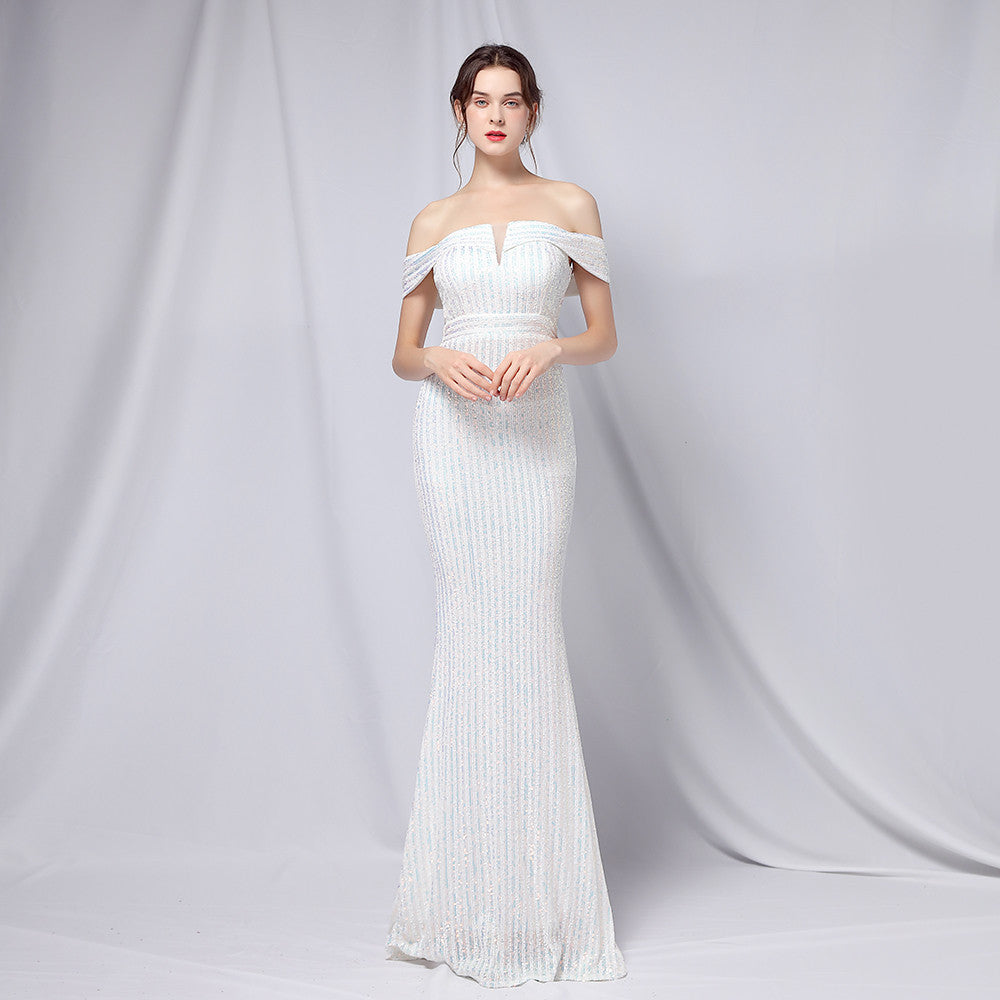 Rhea-18763-Off The Shoulder Fishtail Formal Dress