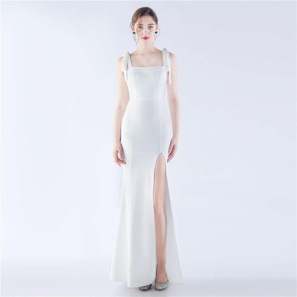 Horae-31221 Formal Dresses benefit bridesmaid satin fabric evening dress