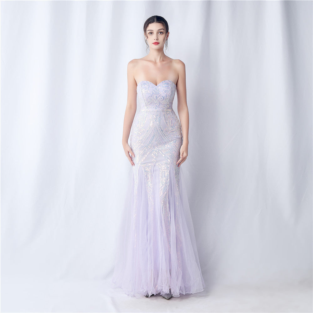 31501 - Lakshmi-Mesh Beaded Formal Dress