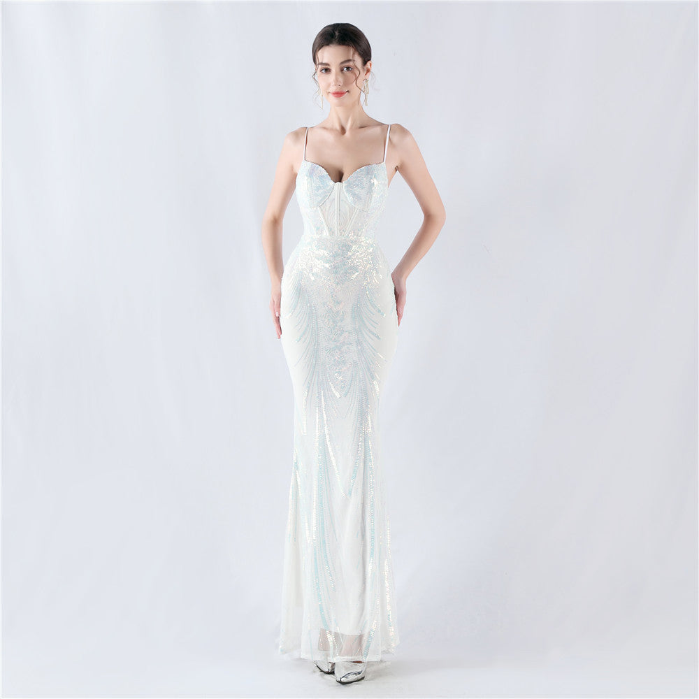 Maia-32038-Shaped Waist Sequin Formal Dress