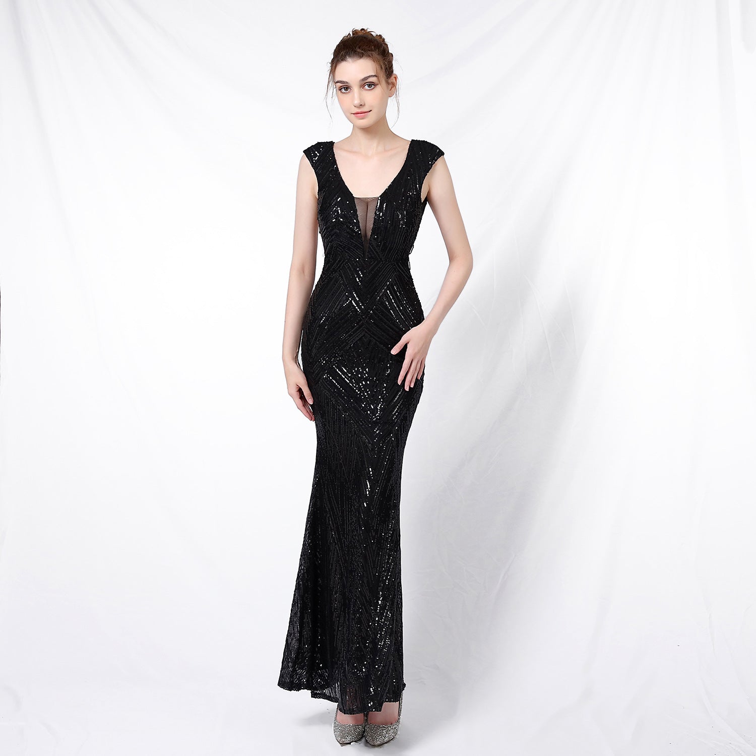 Antheia-18137-Sequin Fishtail Formal Dress